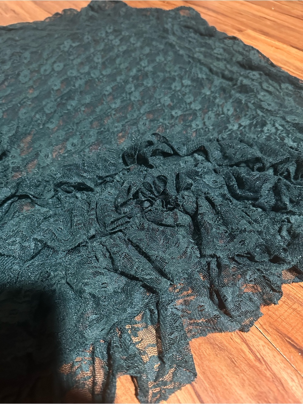 Free People emerald green Lace Maxi Skirt - Picture 6 of 8
